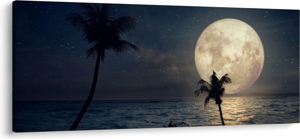 Kép - Strand telihold alatt (120x50 cm)