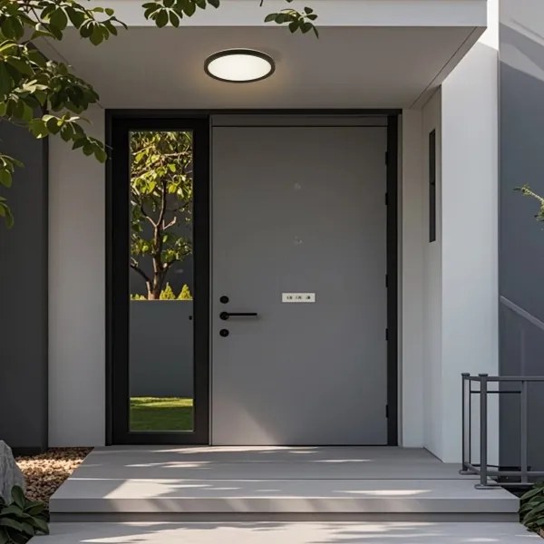 Brilagi - LED Fürdőszobai lámpa ULTRA SLIM LED/18W/230V átm. 30 cm fekete IP54