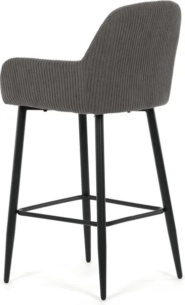 Barová židle, šedá, látka,AUB-V4009 GREY6