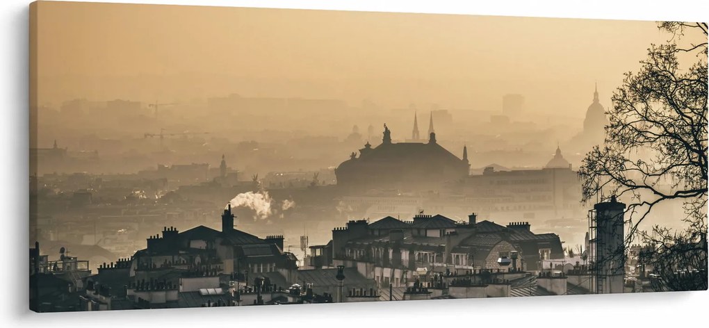 Kép - Város köd alatt (120x50 cm)