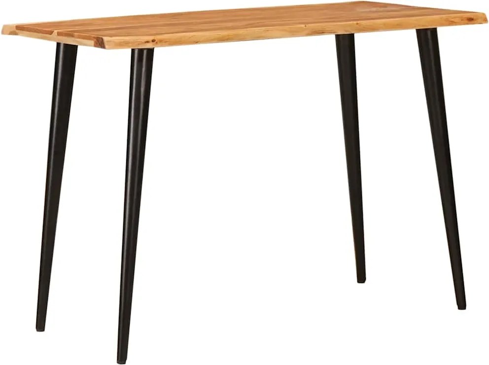 vidaXL Étkezőasztalok Barna és fekete 110 x 55 x 78 cm Tömör Mangófát