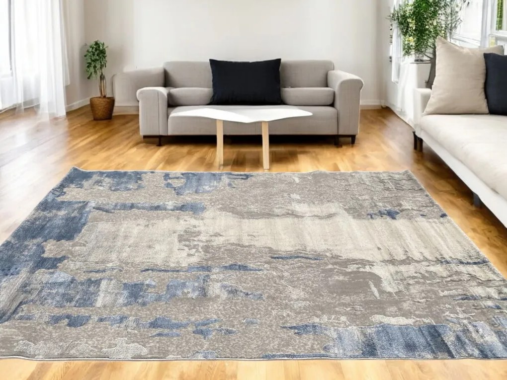 Veston 51273 kék modern szőnyeg 80x250 cm