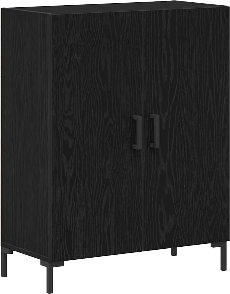 vidaXL Széf Fekete tölgy 69,5 x 34 x 90 cm Faanyag