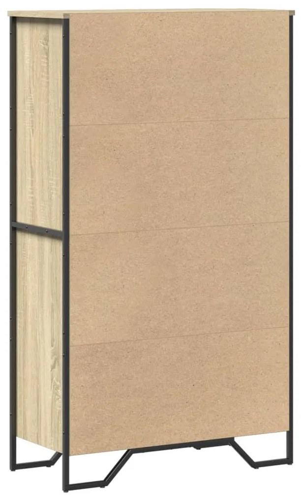 sonoma tölgy színű szerelt fa magasszekrény 79,5x35,5x137,5 cm