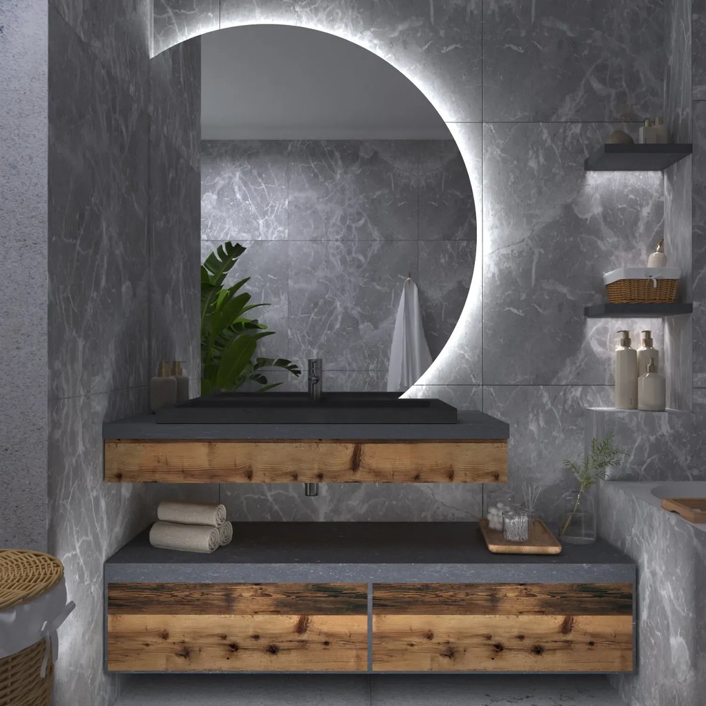 Kerek tükör LED világítással E4