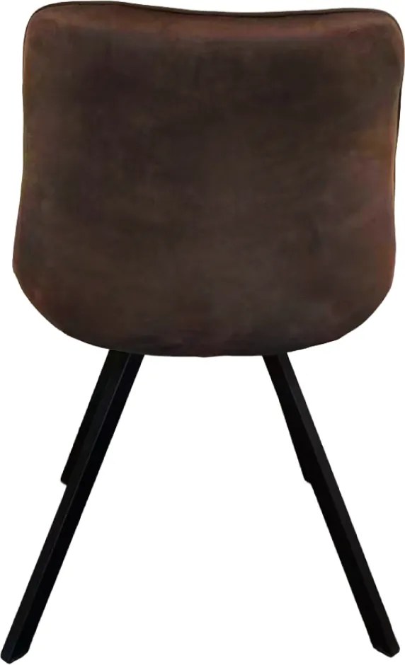 Étkezőszék, sötétbarna Velvet szövet/fekete, SAMIRA