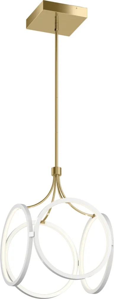 ELSTEAD QN-CIRI-P-WH CIRIR Modern Led Függesztett Lámpa Fehér, Pezsgő Arany LED IP20