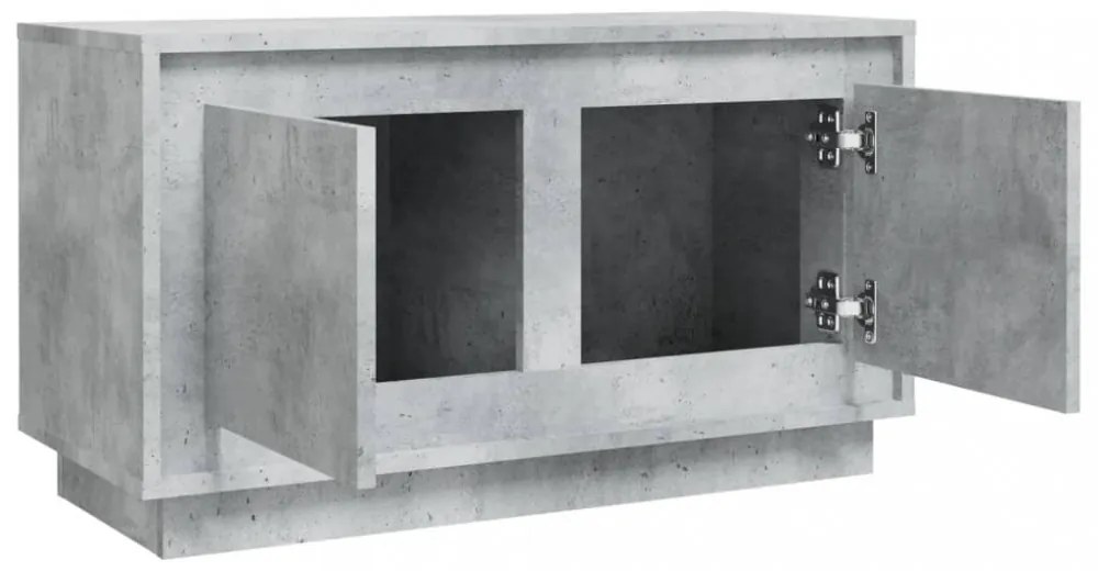betonszürke szerelt fa TV-szekrény 80x35x45 cm