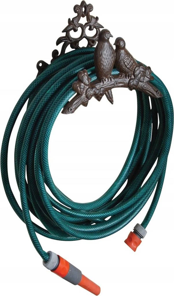 Fali Akasztó kerti tömlőhöz Öntöttvas dekoratív Vintage erős madarak