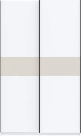 BERNO ruhásszekrény, 120 cm | Fehér + Kasmír
