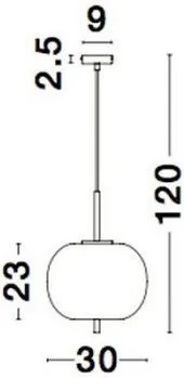 NOVALUCE 9624071 LATO Modern Függesztett Lámpa E27 IP20
