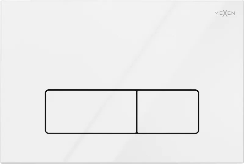 Mexen Fenix 13 karcsú öblítőgomb, fényes fehér - 601300