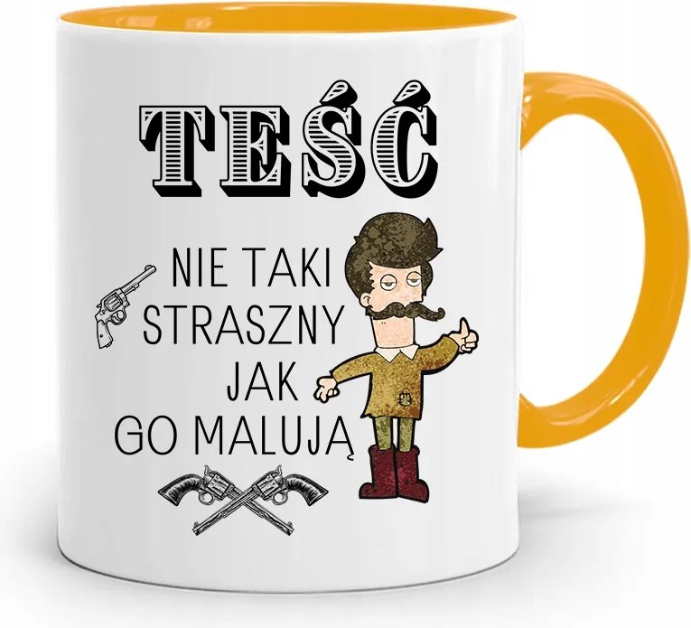 Sárga Bögre Apósnak Nem Olyan Szörnyű Ajándék fényképes nyomattal