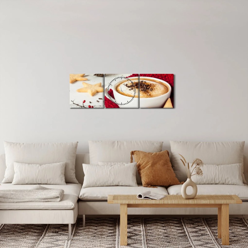 Kép - Cappuccino (órával) (90x30 cm)