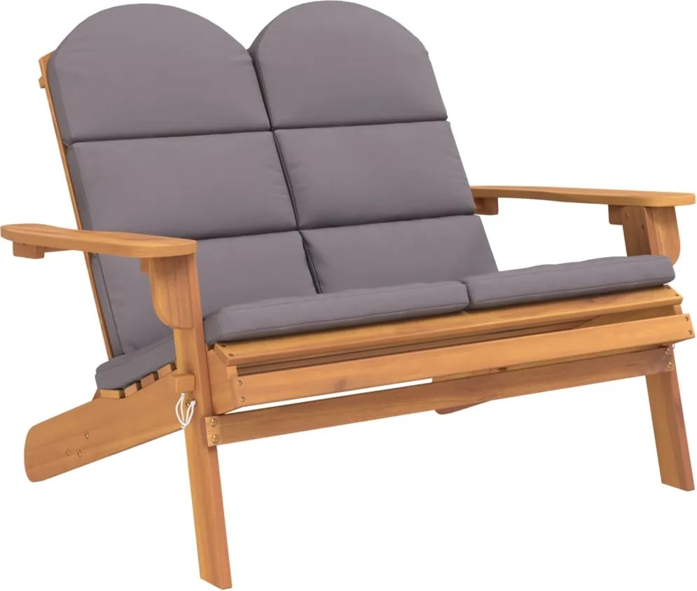 vidaXL tömör akácfa Adirondack kerti pad párnával