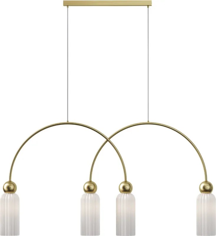 MAYTONI MOD302PL-04W ANTIC Többágú Függesztett Lámpa Fehér, Arany E14 IP20