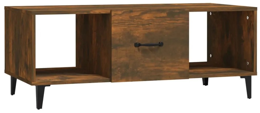 Füstös tölgy színű szerelt fa dohányzóasztal 102 x 50 x 40 cm
