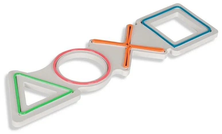 Műanyag LED-es fali dekoráció, Play Station - Multicolor