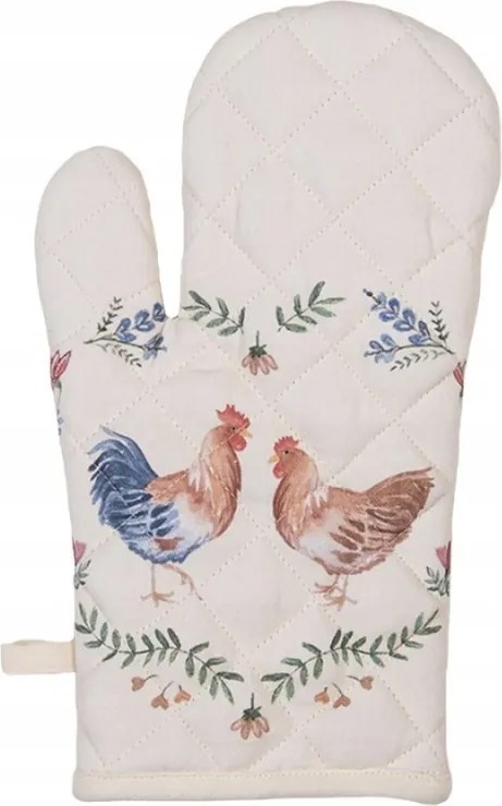 Edénytartó állvány csirkével és kakassal 18x30 cm