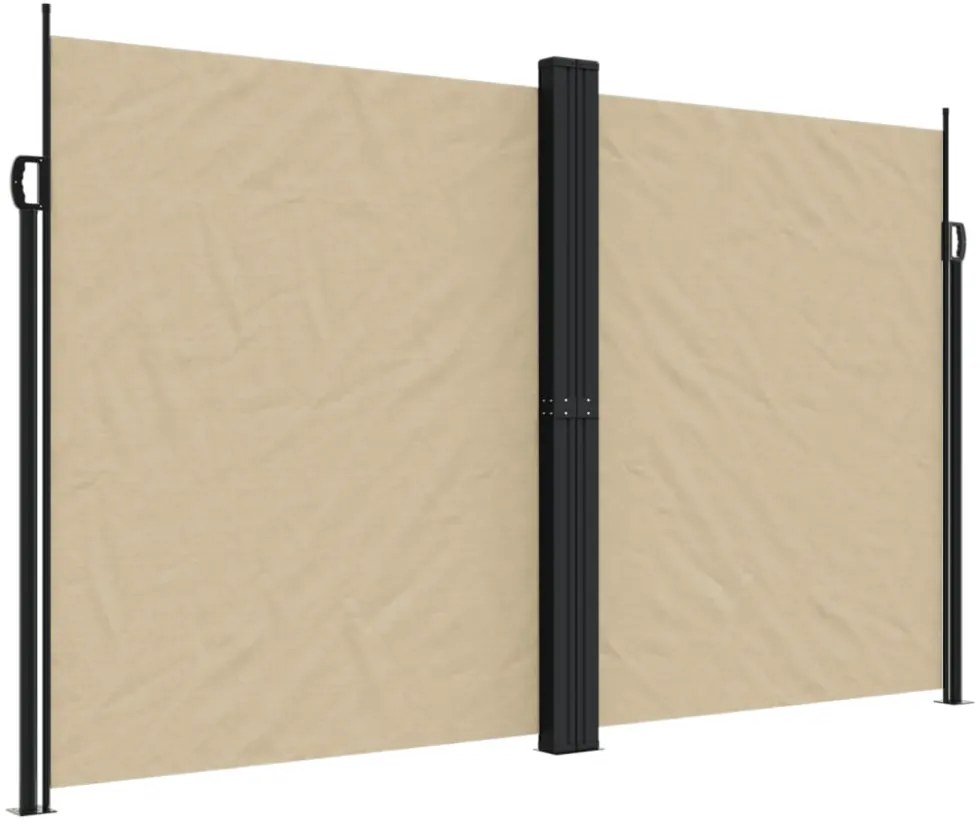 bézs behúzható oldalsó napellenző 200 x 1200 cm