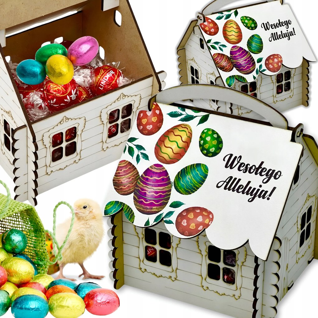 Édességház Húsvétra Tojás Díszítés Húsvéti dekoráció Ajándék