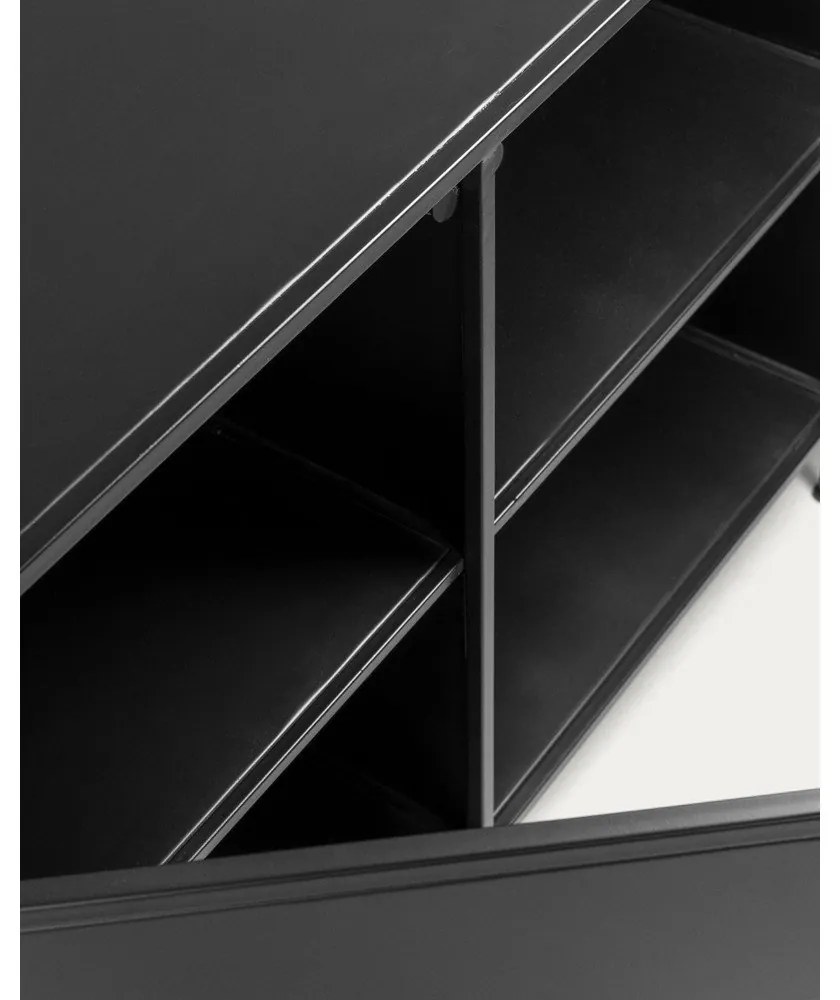 Fekete acél komód 160x72x35 cm Shantay – Kave Home