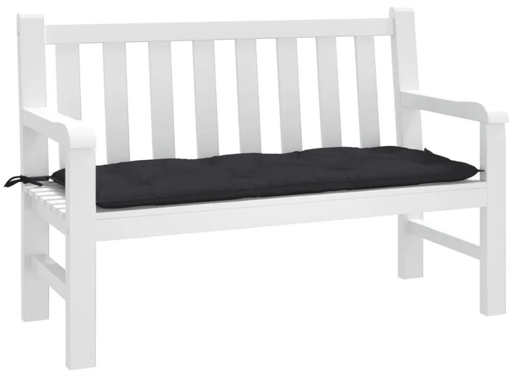 fekete oxford szövet kerti padpárna 120 x 50 x 7 cm