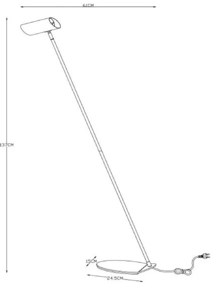 Lucide 19700/01/30 - Állólámpa HESTER 1xGU10/7W/230V fekete