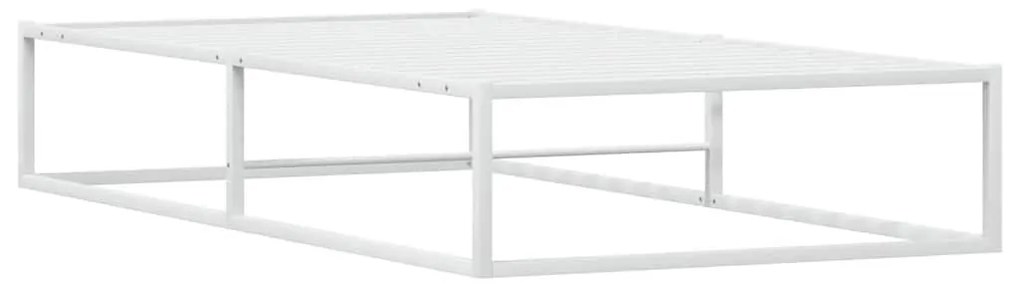 ágykeret matrac nélkül Fehér 90x200 cm fém ágykeret