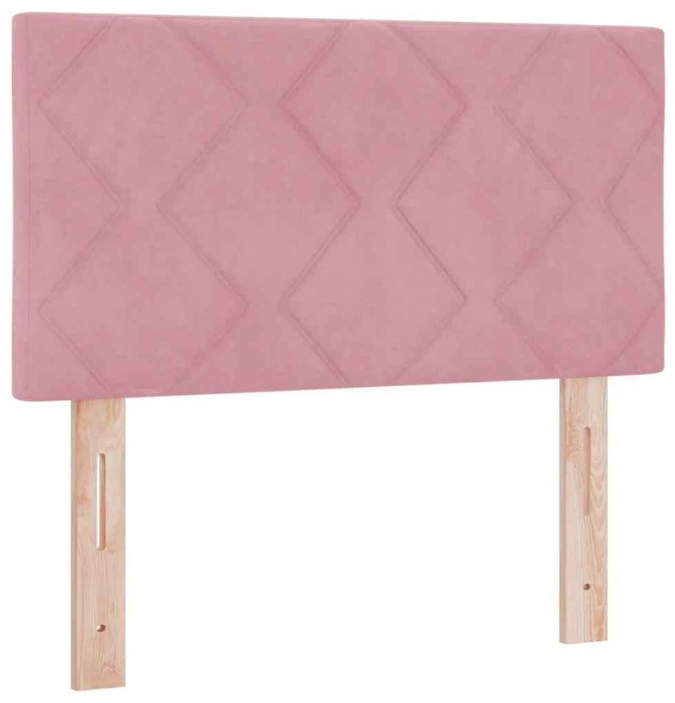Fejtámla Gyémánt Blokk Design Rózsaszín 80 cm Bársony