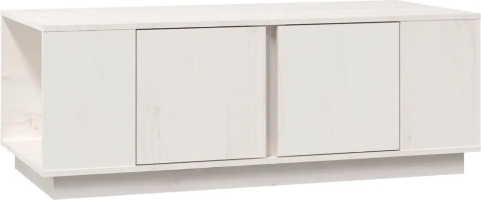 vidaXL fehér tömör fenyőfa dohányzóasztal 110x50x40 cm