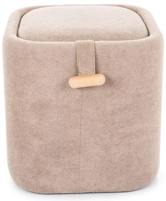 Nap bársony puff - sötétbézs