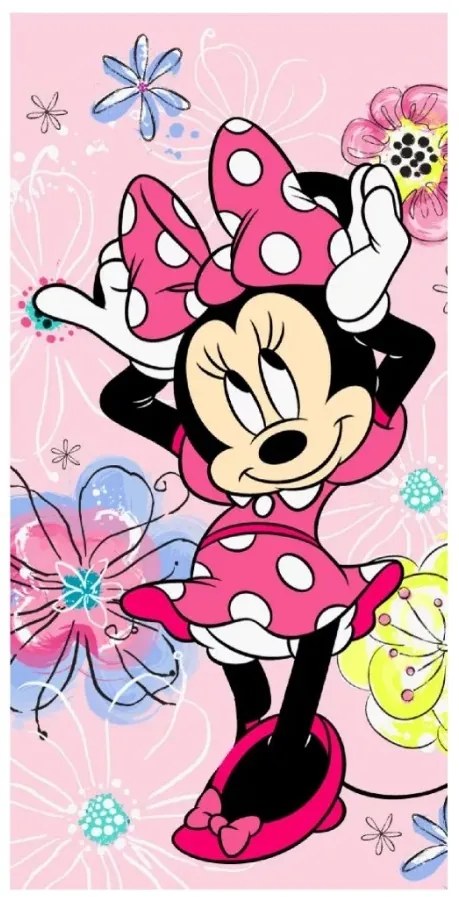 Disney Minnie Pink Bow fürdőlepedő, strand törölköző 70*140cm
