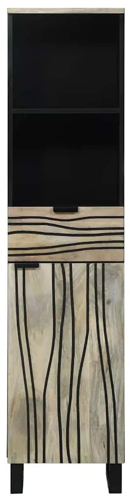 Fürdőszoba Székény polcokkal Barna és fekete 38 x 33 x 160 cm