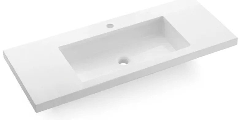 Bathco 0515 - Süllyesztett COLLOTO mosdó 100x40 cm, gyanta, fehér