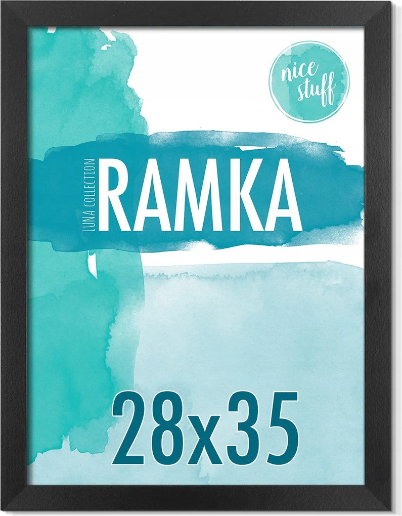 Képkeret 28x35 Képkeret fekete Mdf képkeret