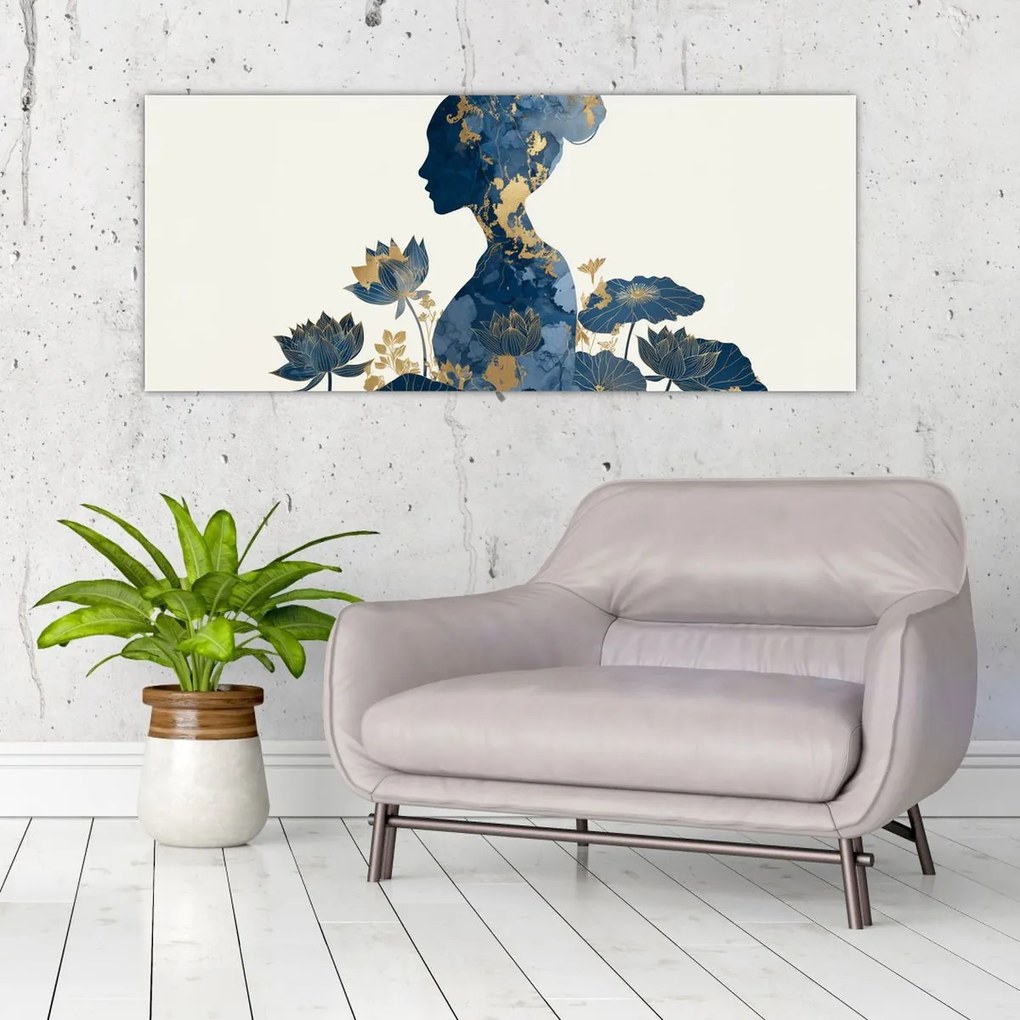 Kép - Márvány női profil (120x50 cm)