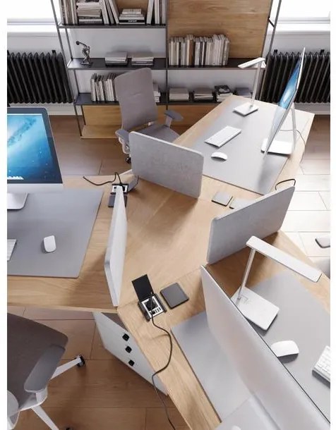 Lámpa Asztali TRITTON 6W, 340lm, AC220-240V, 4-CCT, Wireless töltő, USB, PF>0,5, RA>80, fehér