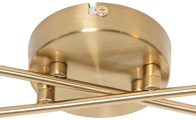 Modern mennyezeti lámpa arany 4-es füstüveggel - Athén