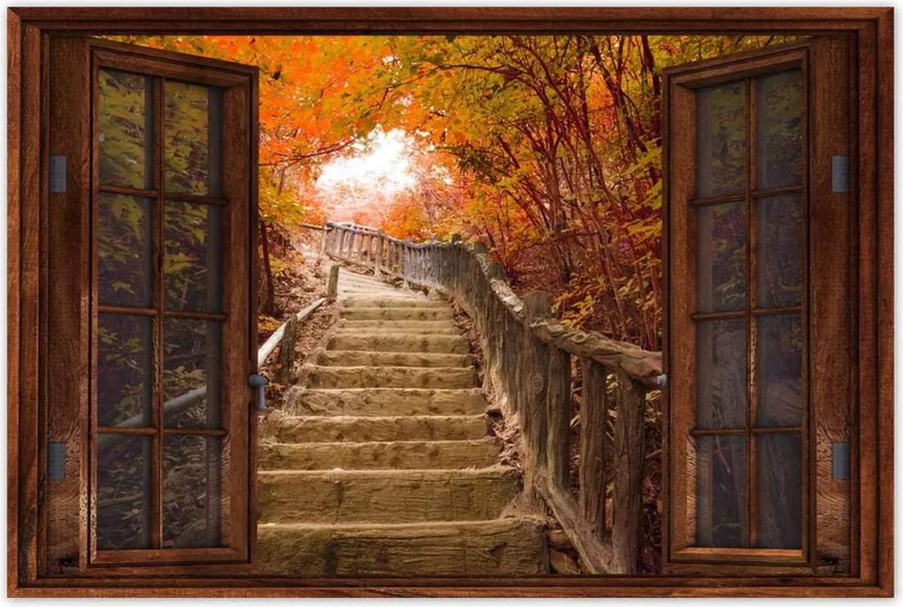 Poszterek 90x60 Őszi séta Lépcsők