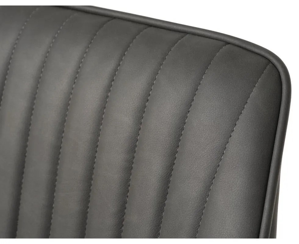 Sötétszürke kárpitozott karfás étkezőfotel szett 2 db-os Nolan Stripe – Unique Furniture