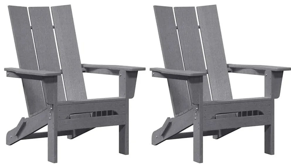 Kerti pihenő bútor 2 pcs Világosszürke 74.5 x 80.5 x 90cm