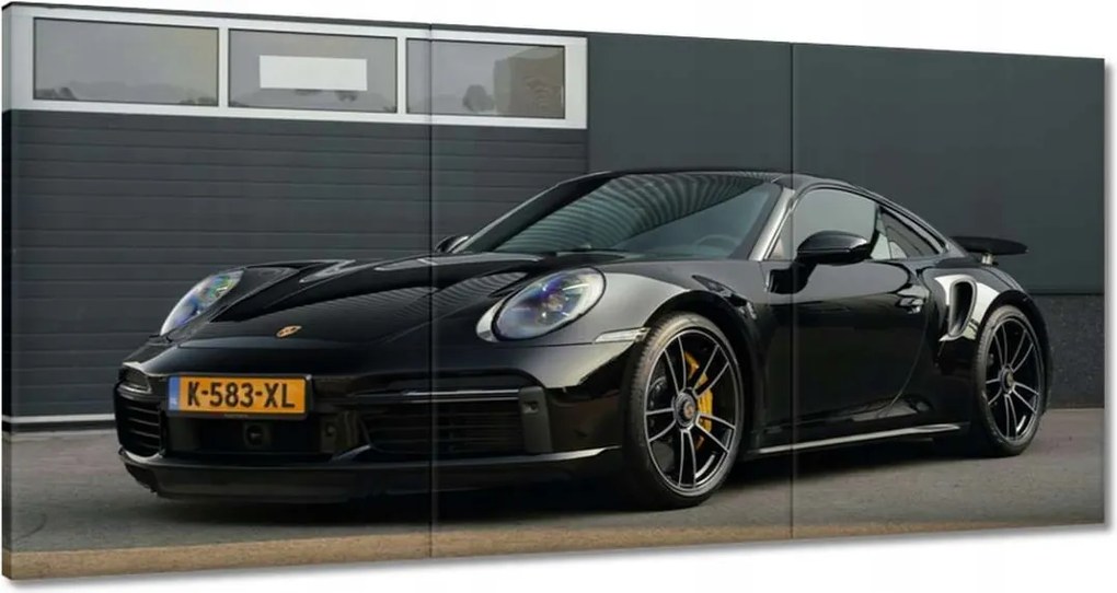 Vászonkép 60x30 Fekete Porsche Autó