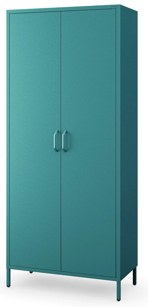 Gardróbszekrény FLAVIO, 800 x 1850 x 450 mm, Modern: tengerszínű