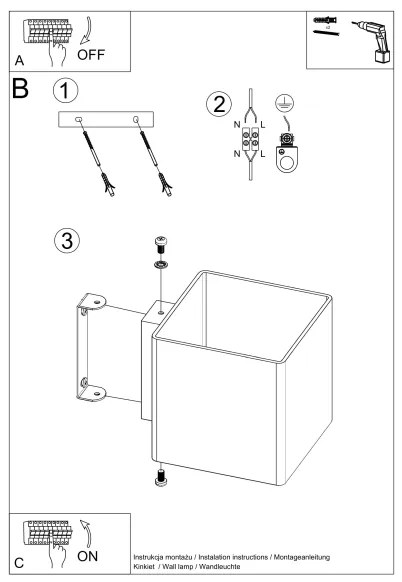 Sollux SL.0212 - Fali lámpa RICO 1xG9/40W/230V üveg/fehér