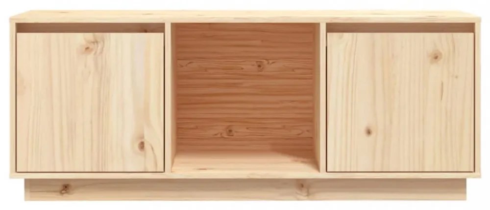 tömör fenyőfa TV-szekrény 110,5 x 35 x 44 cm