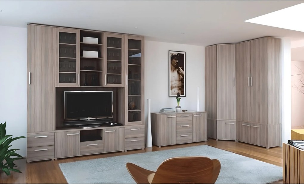 Komód, DTD laminált, tölgy sonoma, DUNAJ TYP11