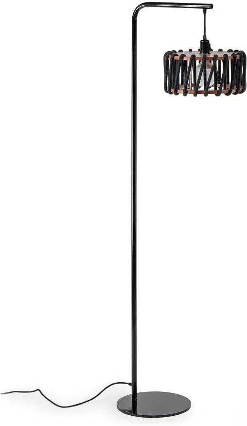 Macaron állólámpa fekete konstrukcióval és kis fekete lámpabúrával - EMKO