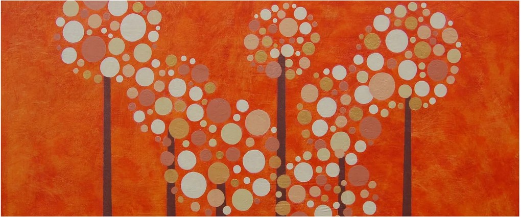 Kép - Narancssárga erdő (120x50 cm)