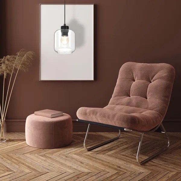 Csillár zsinóron SOMBRA 1xE27/60W/230V átlátszó